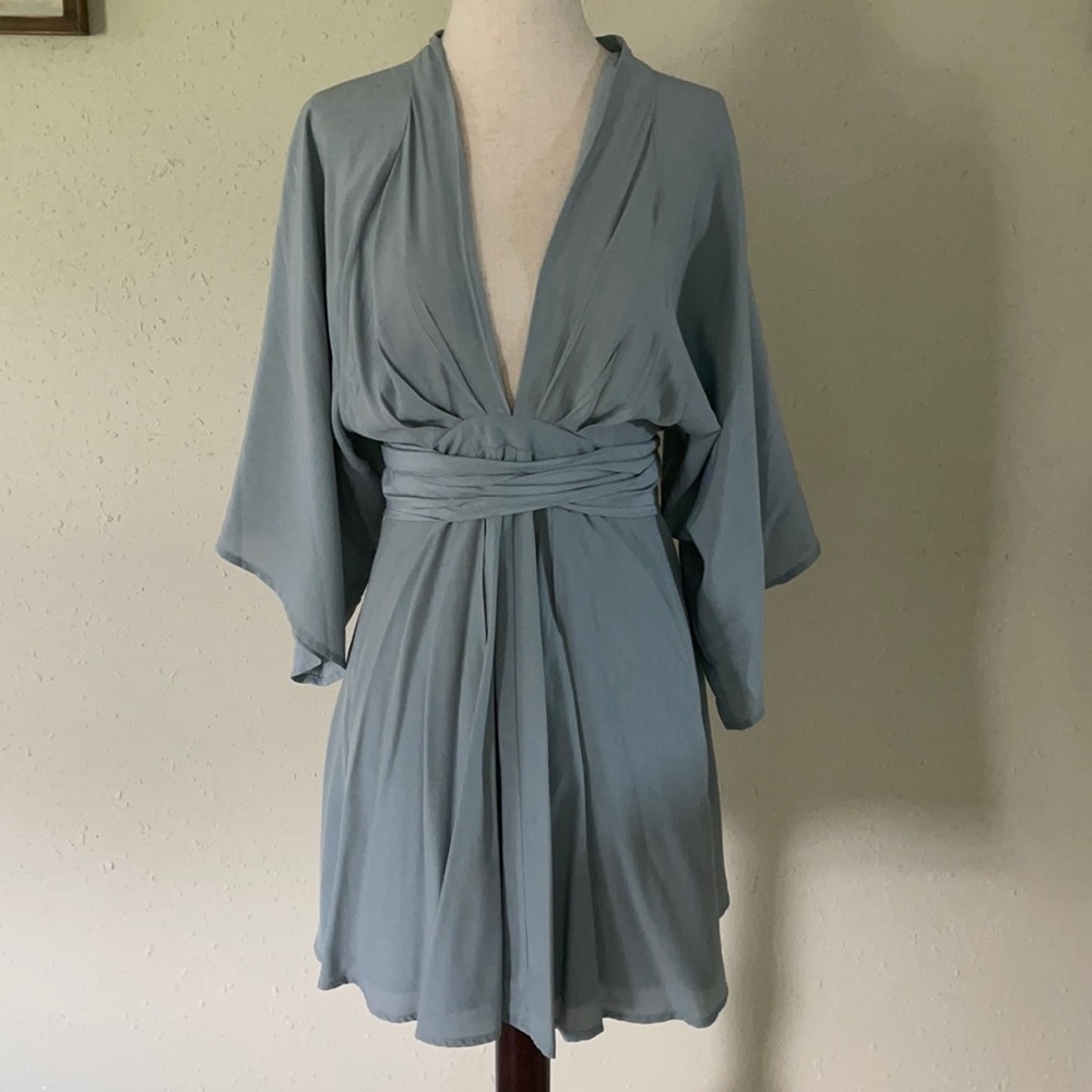 Slate Blue Kimono Dress